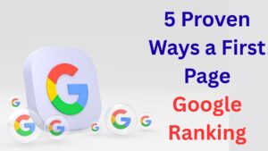 A business website appearing on the first page of Google search results symbolizes high credibility, trust, and strong online visibility.